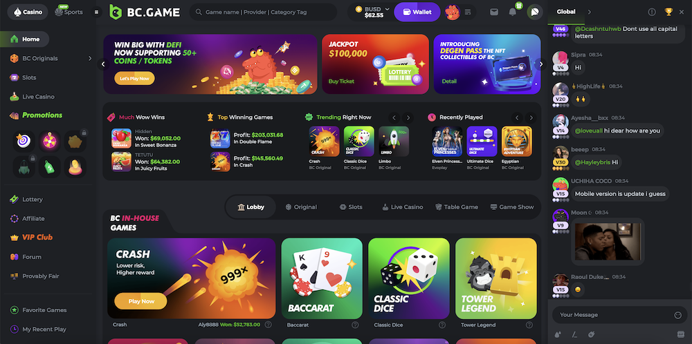 Descubra o Mundo dos Jogos Online com o Casino BC.Game
