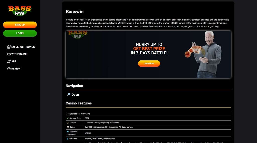Bass Win Casino Site 2025